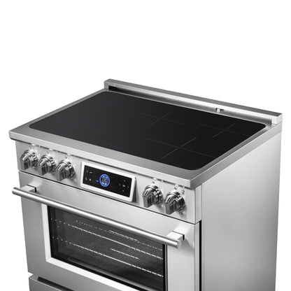 Forno Maximus 36 Inch Induction Range with Air Fryer