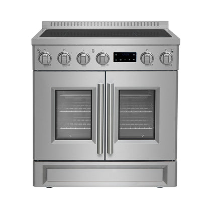 Forno Torino 30 Inch French Door Induction Range with Air Fryer and True Convection Oven