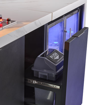 Forno Rimini Outdoor Kitchen: 30" BBQ 62,600 BTU, 4.8 cu.ft. Refrigerators, White Countertops