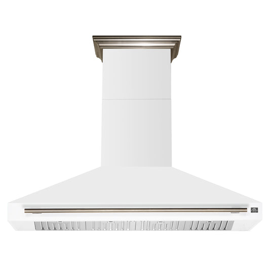 Forno Aria 60 Inch Wall-Mounted Range Hood in White