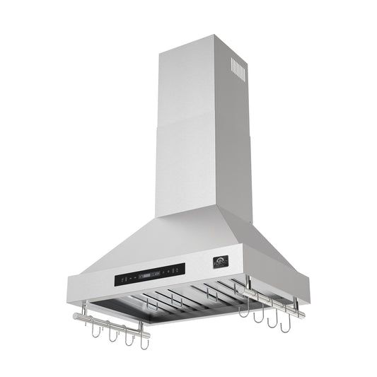 Forno Venezia 30 Inch Wall-Mounted Range Hood with Touch Controls and Baffle Filters