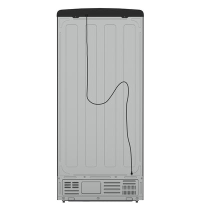 Forno Luigi 33-Inch French Door Refrigerator, 18 cu.ft, Black Finish, Antique Brass Handles, ENERGY STAR Certified