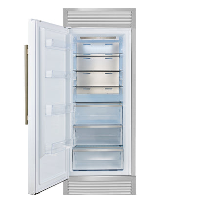 Forno Maderno 28" Built-In Convertible Refrigerator in White, 13.6 cu.ft. Left Swing with Decorative Grill - 32" Wide