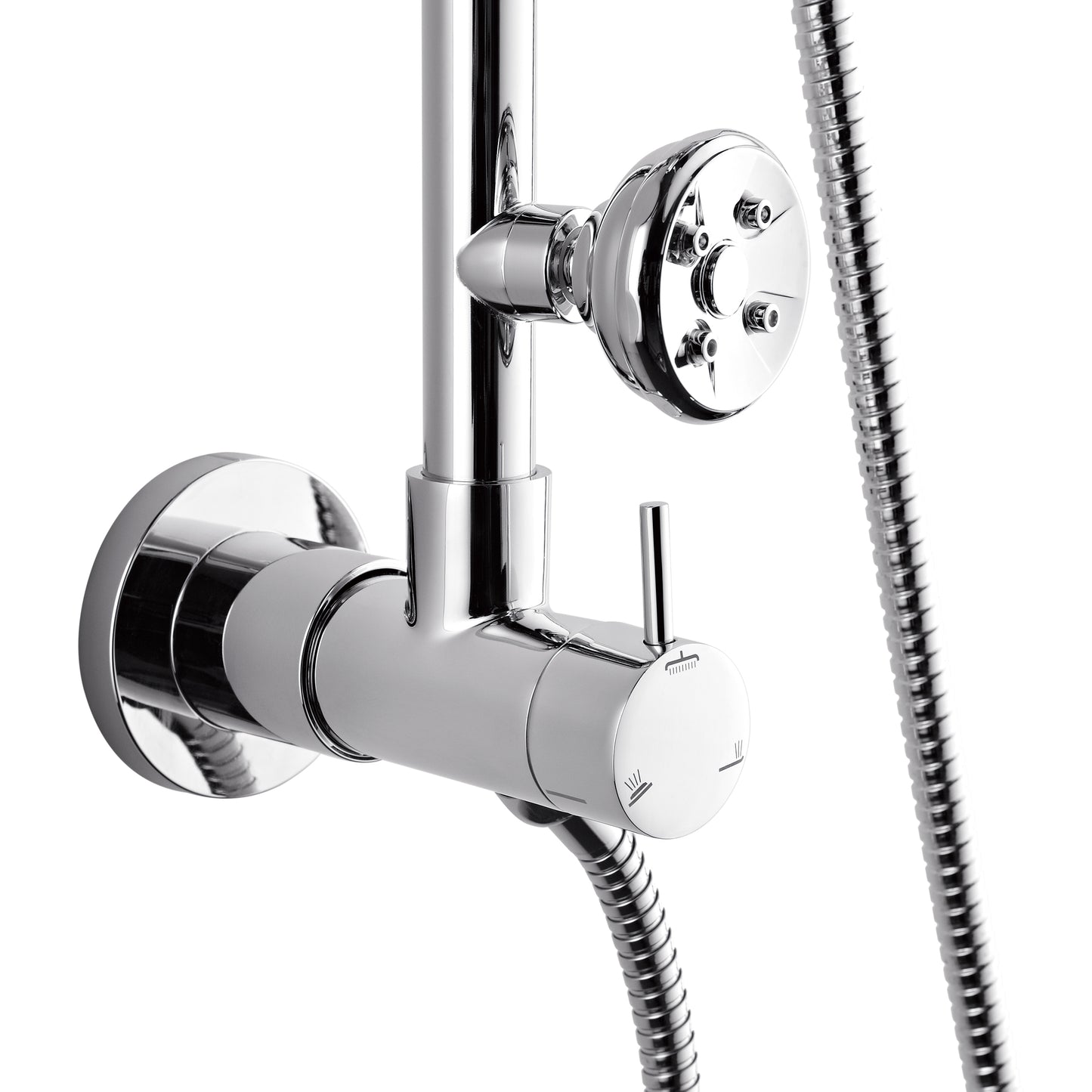 Forno Acqua AcquaSPA Retrofit Shower, Overhead Rainfall Shower, Handheld Shower Head, Body Jets, 6 Way Diverter, Polished Stainless Steel Finish, 1.8 GPM Flow Rate