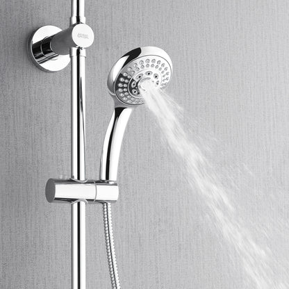 Forno Acqua AcquaSPA Retrofit Shower, Overhead Rainfall, 8 Inch Shower Head, Handheld Shower Head, Body Jets, 6 Way Diverter, Polished Stainless Steel Finish, 2.5 GPM Flow Rate