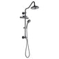Forno Acqua AcquaFALL Shower, Matte Black Finish, Overhead Rainfall Shower, 7 Way Diverter, Handheld Shower Head, Body Jets, 1.8 GPM Flow Rate