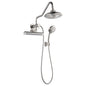 Forno Acqua AcquaFALL Mini 8 Inch Shower Head, Brushed Nickel Finish, Overhead Rainfall Shower, Handheld Shower Head, Body Jets, 2.5 GPM Flow Rate