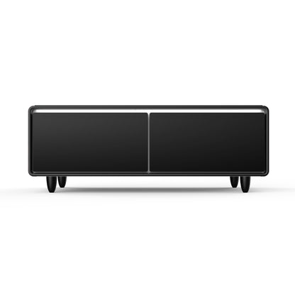 Forno Evoluto Tavolo 51-Inch Smart Coffee Table with Wood-Accent Sides – Dual Cooling Zones, Wireless Charging Pad & Built-In Bluetooth Speakers