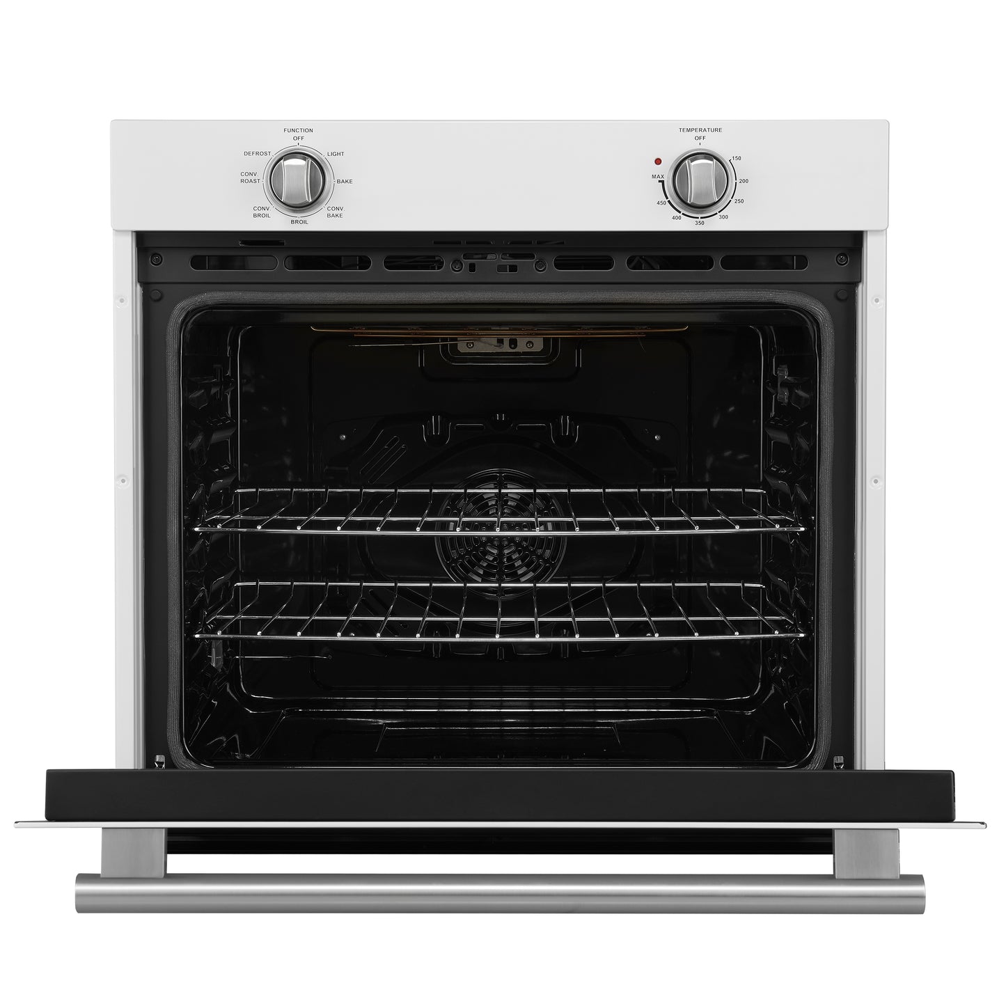 Forno Vomero 30-Inch Wall Oven, White, 5 cu.ft Capacity, 3550 Watts Convection, Mechanical Controls, Manuel Steam Clean
