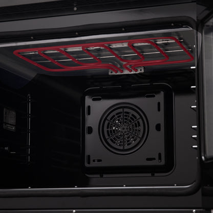 Forno Asti 30-Inch Double Electric Wall Oven with Upper French Doors in Black & Antique Brass, 7.36 cu. ft. Dual True Convection, 7,200W, Air Fry, Sous Vide, Self-Clean