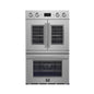 Forno Gallico 30-Inch Electric French Door Double Oven, Stainless Steel, Convection Cooking, Touch Control Panel, Self-Cleaning Function