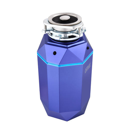 FORNO ACQUA BrightDIAMOND Amethyst 1HP Super Quiet Garbage Disposal Corded with Motion Sensor Cabinet Light & Pre-Wired Air Switch